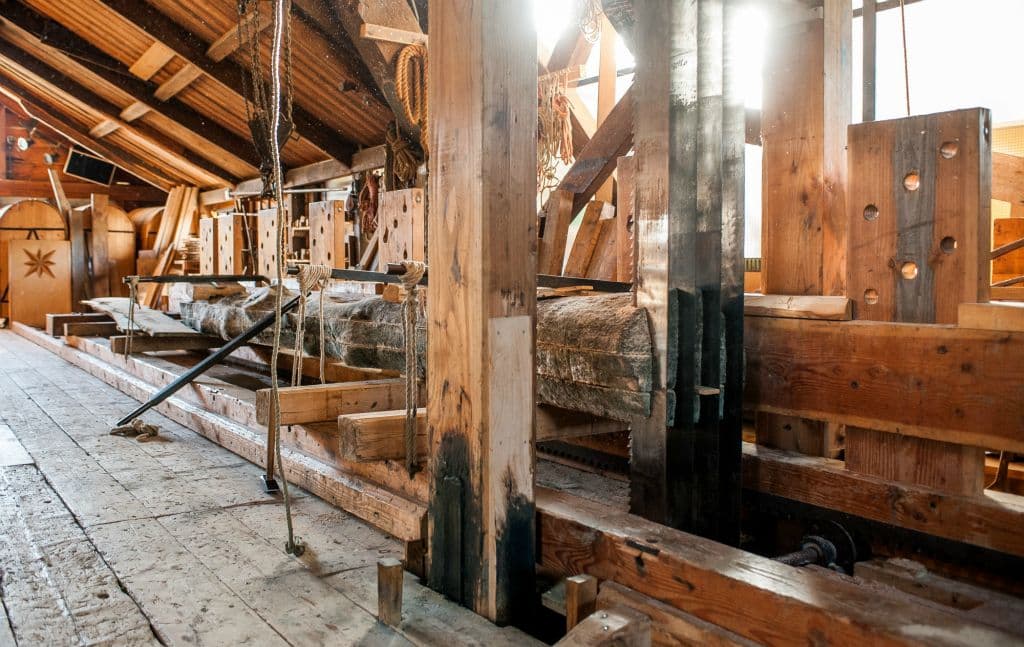 Het interieur van de molen